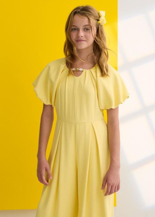 Abel & Lula Crêpe onesie (5.5275/Yellow) - WeekendMode