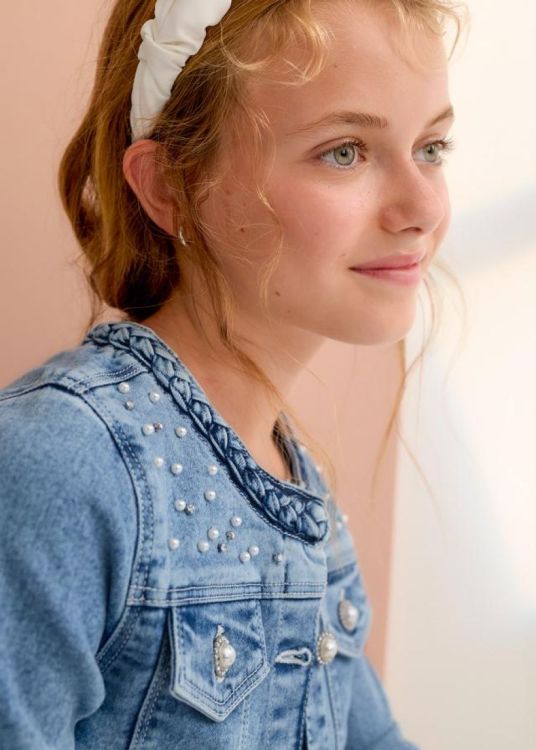 Abel & Lula denim jacket with pearls (1.5307/Bleached) - WeekendMode