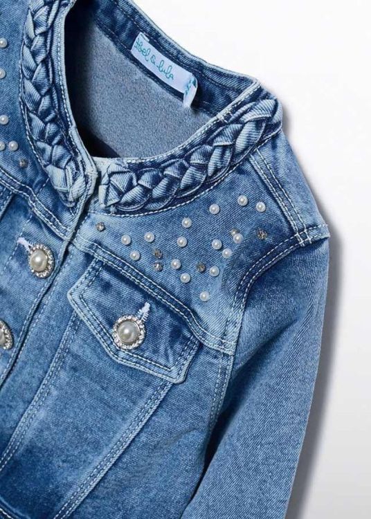 Abel & Lula denim jacket with pearls (1.5307/Bleached) - WeekendMode