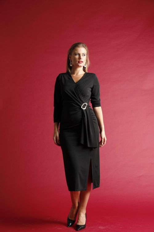 Amélie & Amélie Thiene B405 Jurk (Thiene B405/Black) - WeekendMode