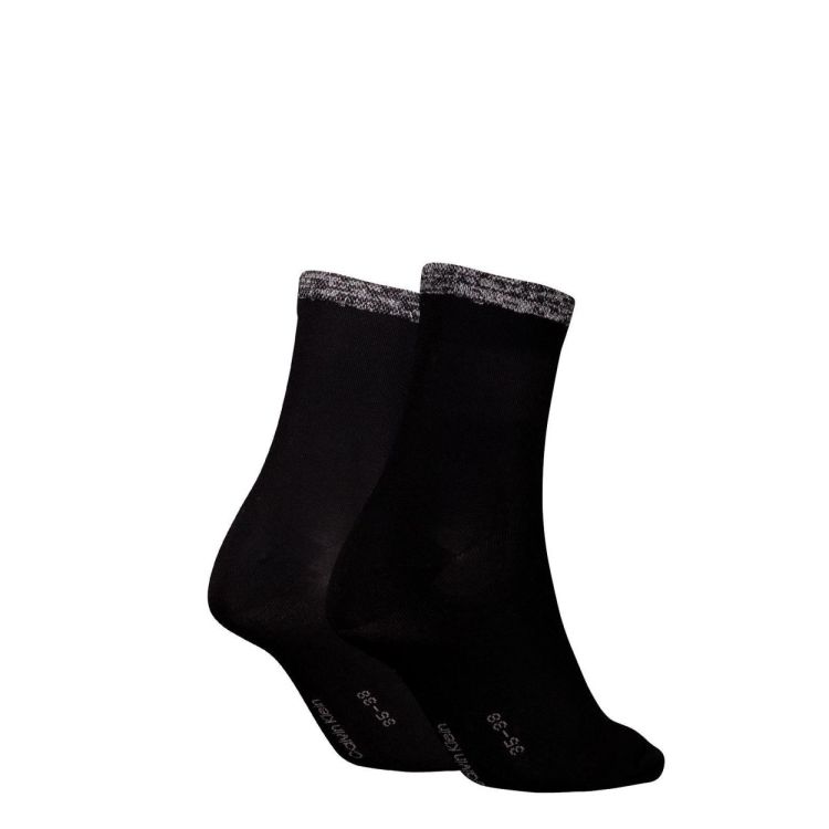 Calvin Klein CK WOMEN SHORT SOCK 2P SHINY (701229680/black) - WeekendMode