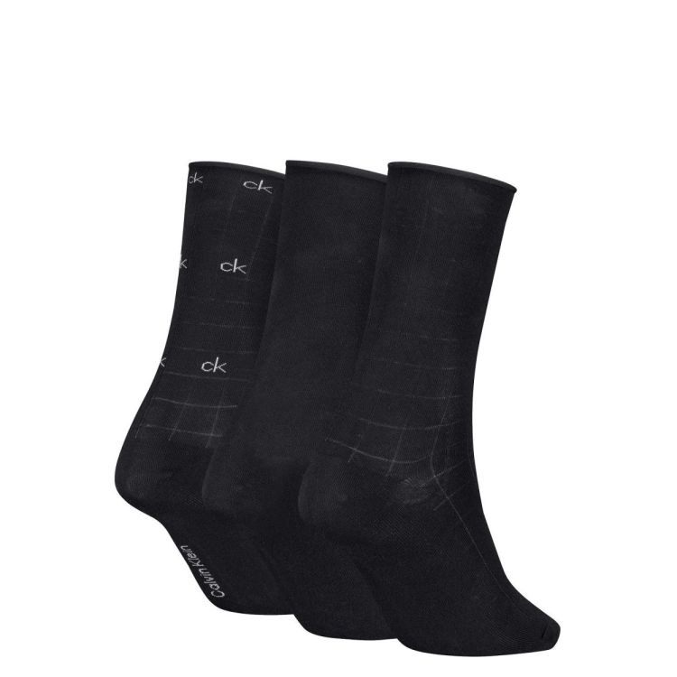 Calvin Klein CK WOMEN SOCK 3P GIFTBOX GRID (701235368/black) - WeekendMode