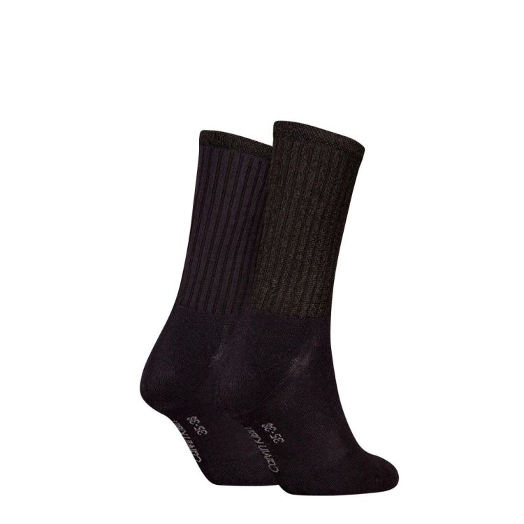 Calvin Klein CKJ WOMEN SOCK 2P GLOSSY (701229467/black) - WeekendMode