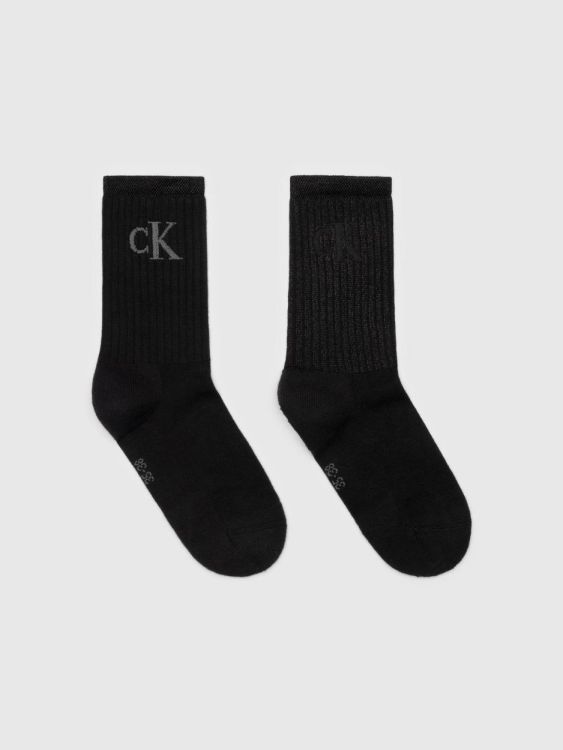 Calvin Klein CKJ WOMEN SOCK 2P GLOSSY (701229467/black) - WeekendMode