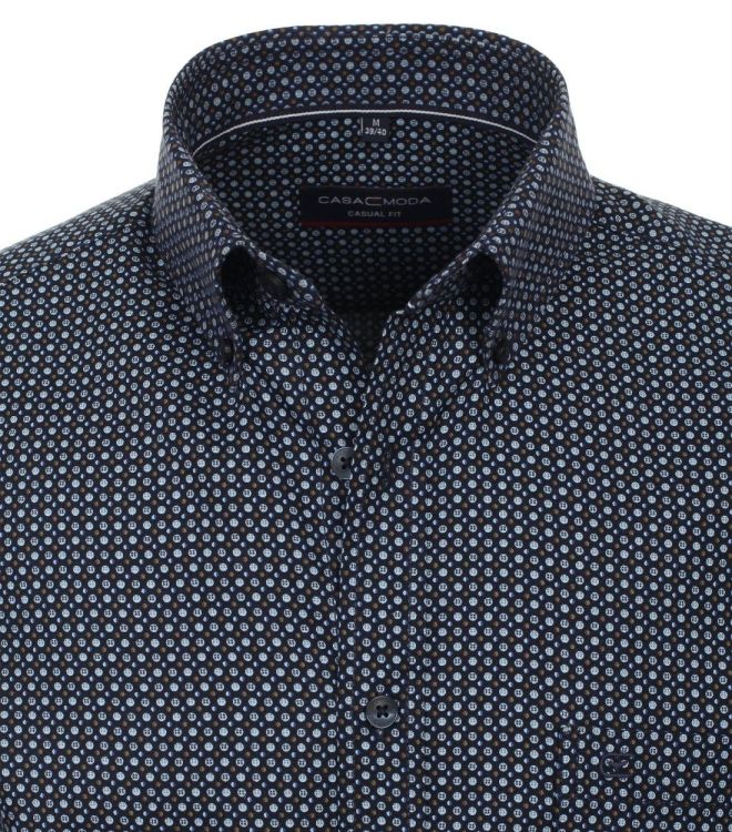Casa Moda leisure shirt 1/1 sleeve b.d. print (434113200/100 blau) - WeekendMode