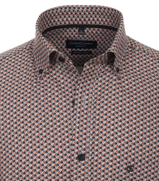 Casa Moda leisure shirt 1/1 sleeve b.d. print (434113000/450 orange) - WeekendMode