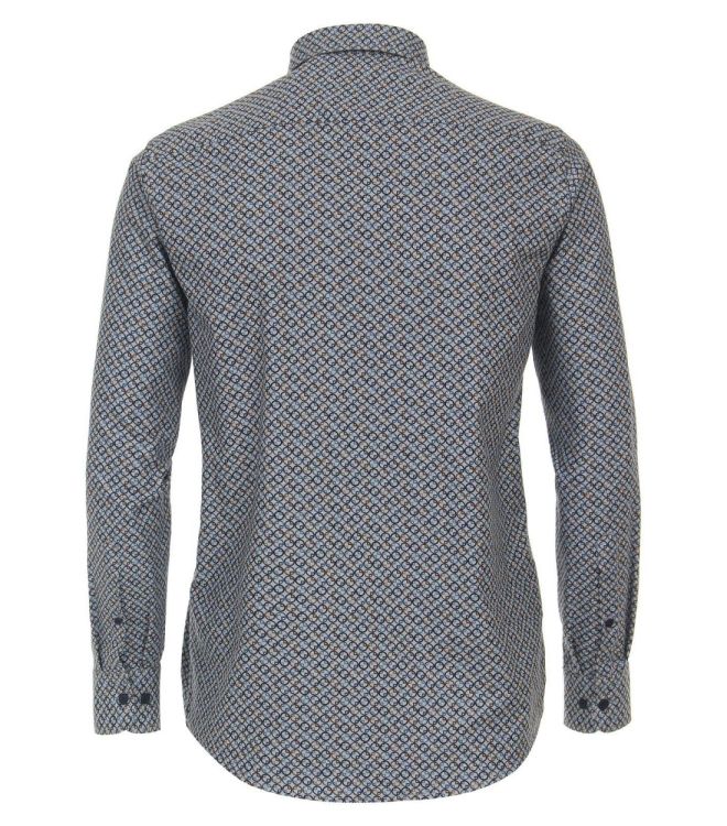 Casa Moda leisure shirt 1/1 sleeve kent print (434112100/100 blau) - WeekendMode