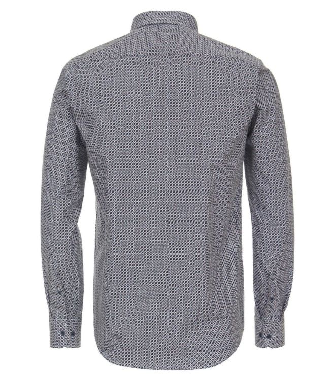 Casa Moda leisure shirt 1/1 sleeve kent print (434113300/100 blau) - WeekendMode