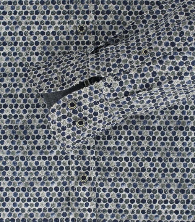 Casa Moda leisure shirt 1/1 sleeve kent print (434114900/100 blau) - WeekendMode