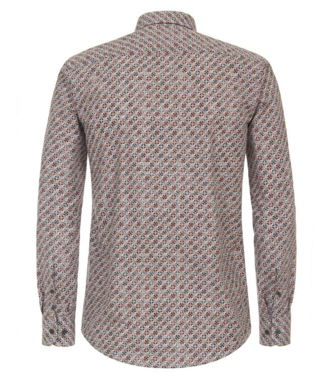 Casa Moda leisure shirt 1/1 sleeve kent print (434116200/400 rot) - WeekendMode
