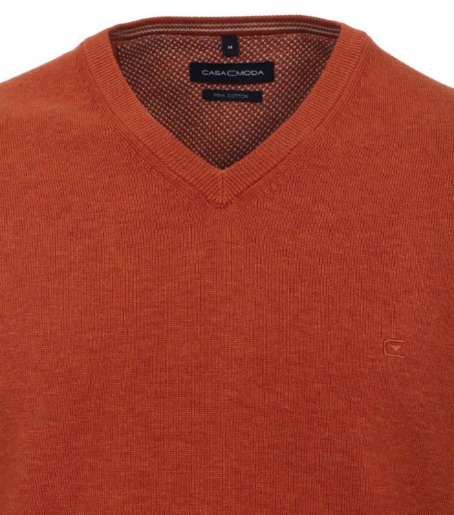 Casa Moda pullover v-neck plain NOS (004430/465 orange) - WeekendMode