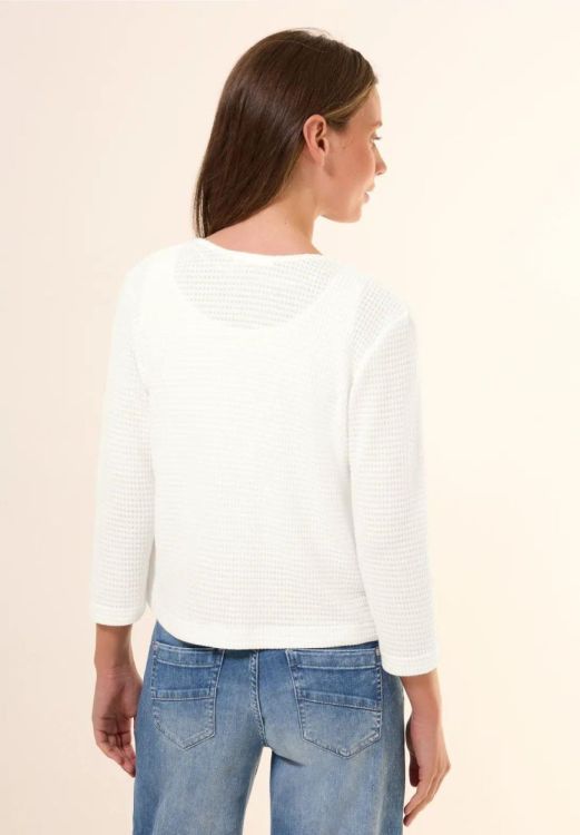 Cecil Ajour Knit Open Jacket (05.323381/Vanilla white) - WeekendMode