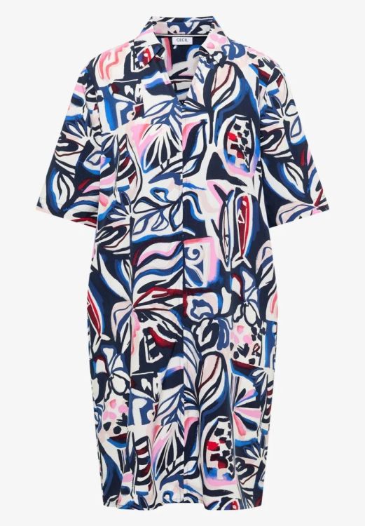 Cecil AOP Dress (04.144849/universal blue) - WeekendMode