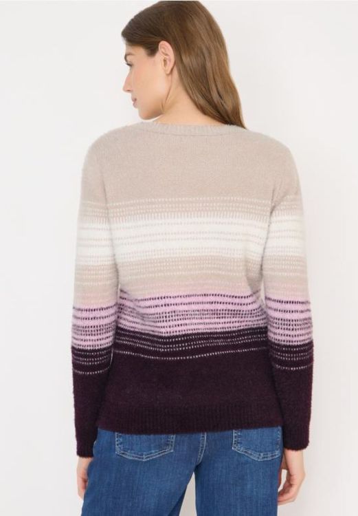 Cecil AOP feather yarn sweater (10.303564/eggplant red) - WeekendMode