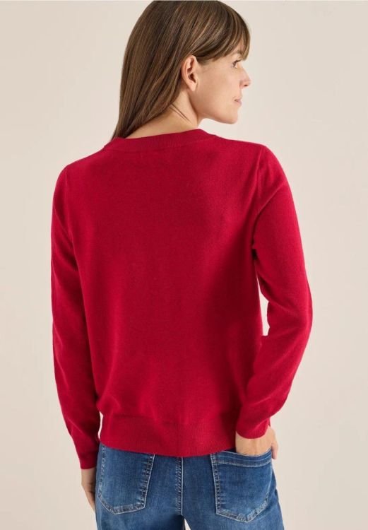 Cecil Basic cosy round neck NOS (10.303316/beaujolais red) - WeekendMode