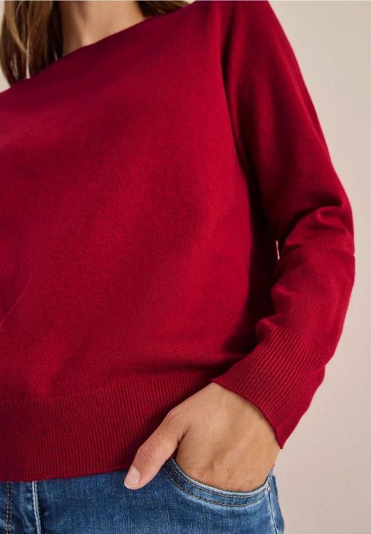 Cecil Basic cosy round neck NOS (10.303316/beaujolais red) - WeekendMode