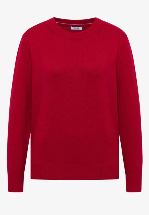Cecil Basic cosy round neck NOS (10.303316/beaujolais red) - WeekendMode