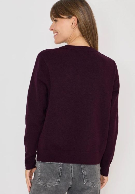 Cecil Basic cosy round neck NOS (10.303316/eggplant red) - WeekendMode