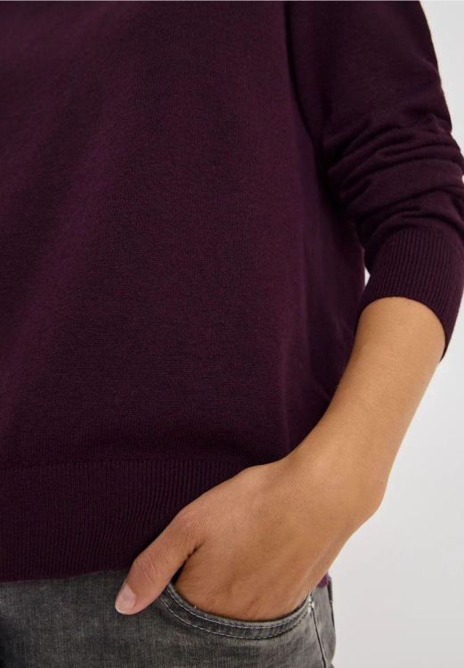 Cecil Basic cosy round neck NOS (10.303316/eggplant red) - WeekendMode