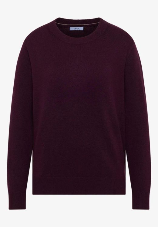 Cecil Basic cosy round neck NOS (10.303316/eggplant red) - WeekendMode