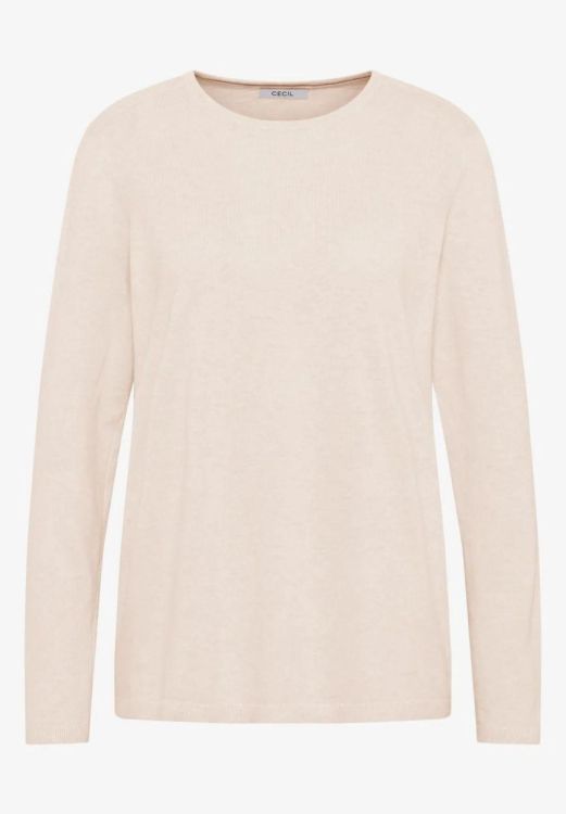 Cecil Basic Roundneck NOS (08.303283/oat milk beige melange) - WeekendMode
