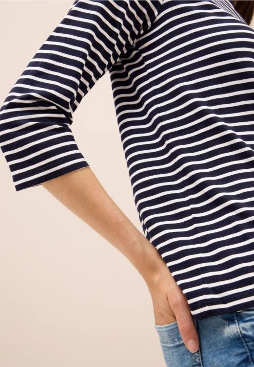 Cecil Basic Stripe Boatneck NOS (08.323885/urban dark blue) - WeekendMode