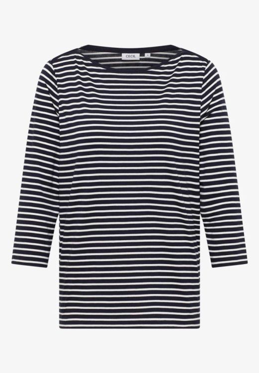 Cecil Basic Stripe Boatneck NOS (08.323885/urban dark blue) - WeekendMode
