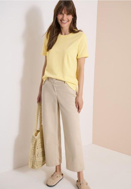 Cecil Be kind FP t-shirt (05.325294/buttermilk yellow) - WeekendMode