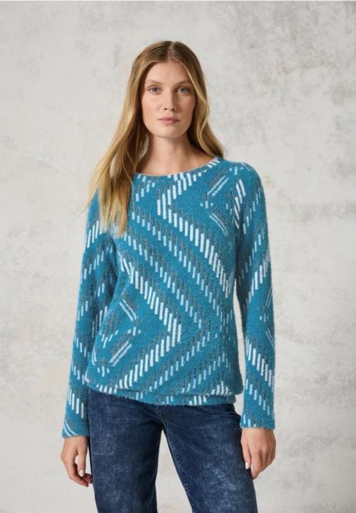 Cecil Big Jacquard Feather Yarn Shirt (10.322257/35924) - WeekendMode