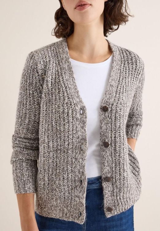 Cecil Chunky 2-tone cardigan NOS (10.253987/mushroom taupe) - WeekendMode