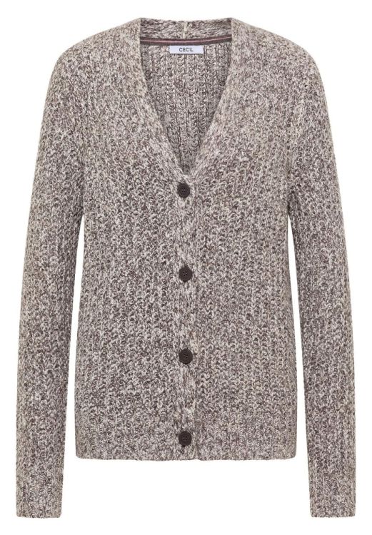 Cecil Chunky 2-tone cardigan NOS (10.253987/mushroom taupe) - WeekendMode