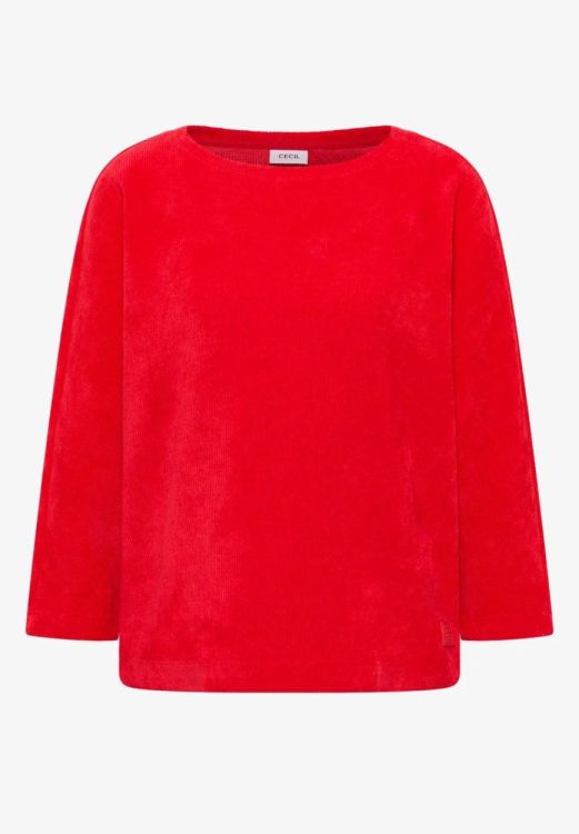 Cecil Cord T-shirt Shape (09.324038/fiery red) - WeekendMode
