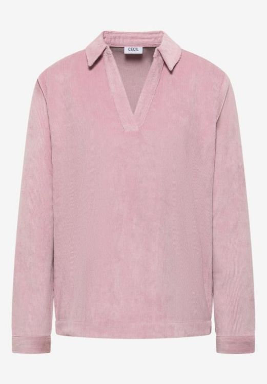 Cecil Corduroy Splitneck Blouse (10.346107/blossom corduroy) - WeekendMode