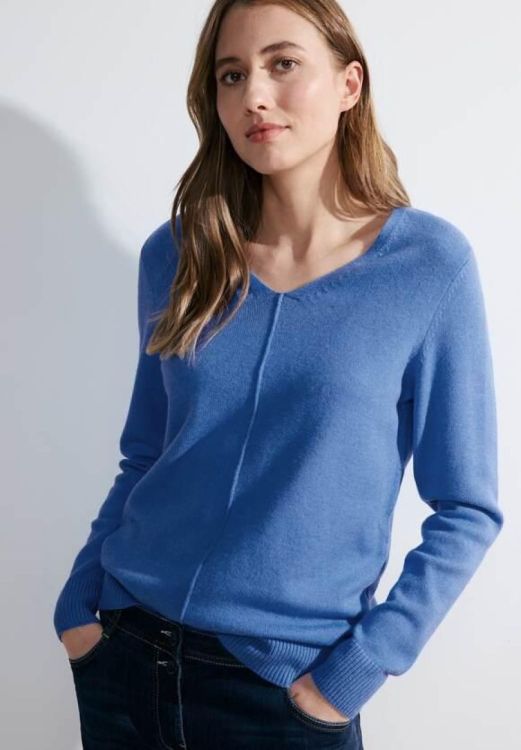 Cecil Cosy Mix Rounded V-Neck NOS (01.302613/15553) - WeekendMode