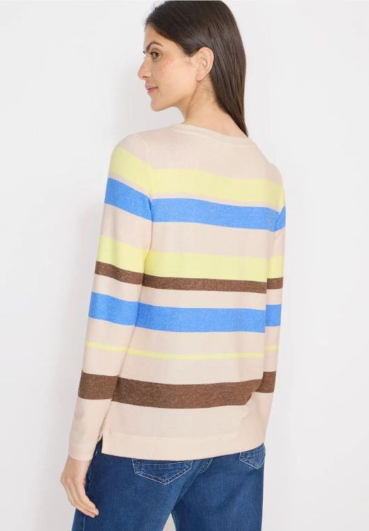 Cecil Cosy Multistripe Boatneck (01.324541/urban taupe melange) - WeekendMode