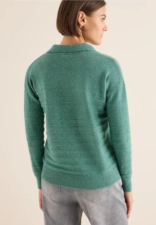Cecil Cosy Polo Style (09.303454/jewel green melange) - WeekendMode
