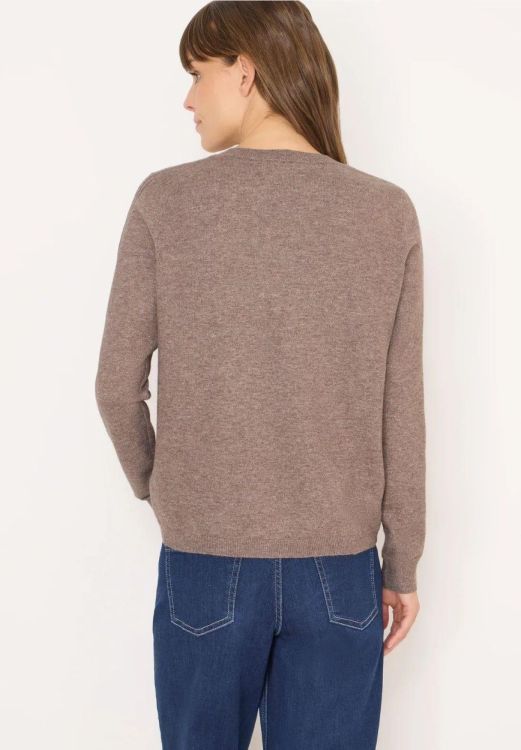 Cecil Cosy short V-neck (10.303545/chocolate mousse) - WeekendMode