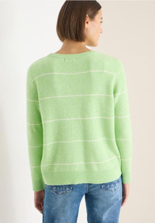 Cecil Cosy Structure stripe NOS (12.303696/bamboo green melange) - WeekendMode
