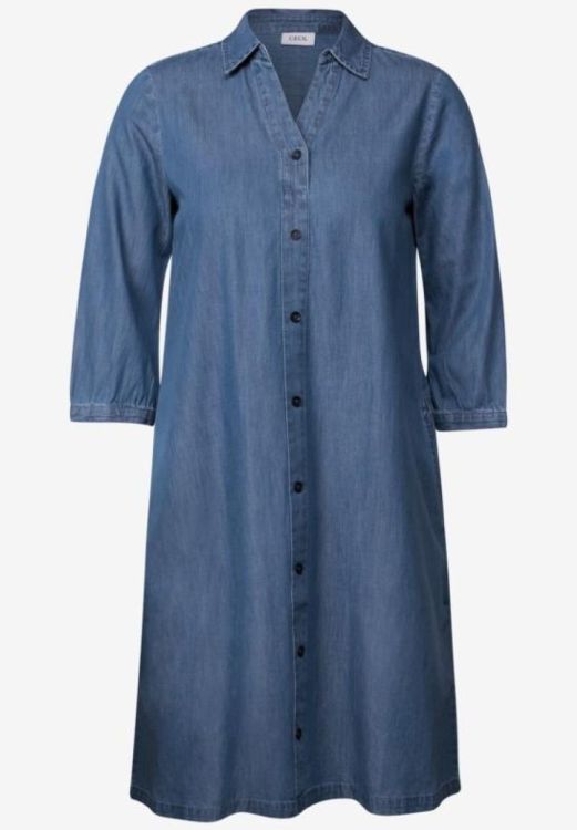 Cecil Denimlook Dress (04.144429/mid blue wash) - WeekendMode