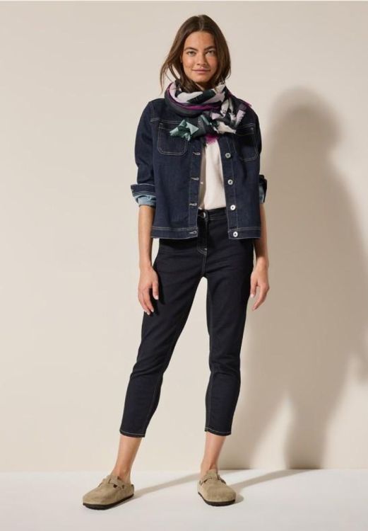 Cecil Foil Print Scarf (04.572786/universal blue) - WeekendMode