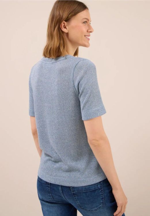 Cecil Light Knit T-shirt NOS (08.323872/light sky blue) - WeekendMode