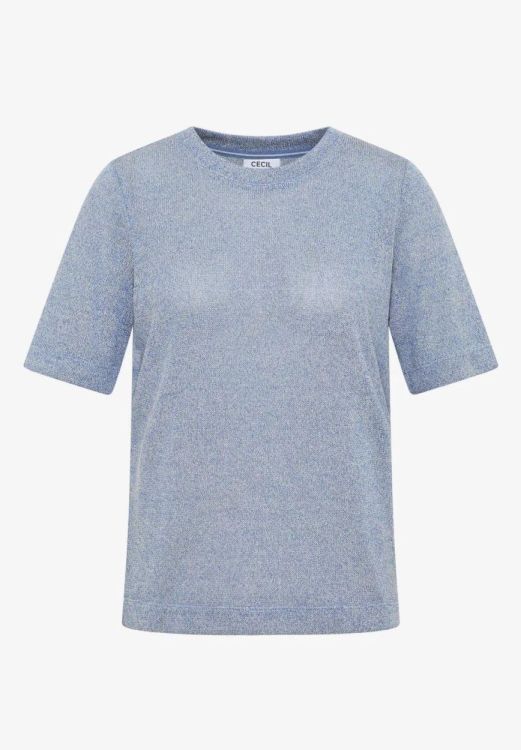 Cecil Light Knit T-shirt NOS (08.323872/light sky blue) - WeekendMode