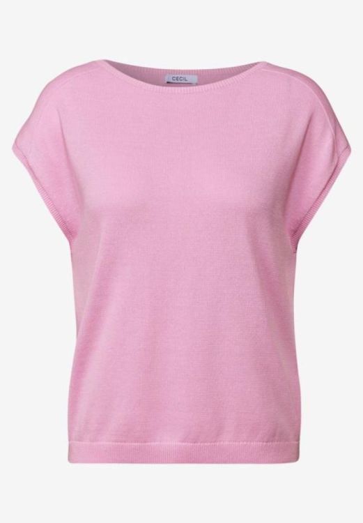 Cecil Linen Look Knit Shirt (05.303276/cherry blossom pink) - WeekendMode