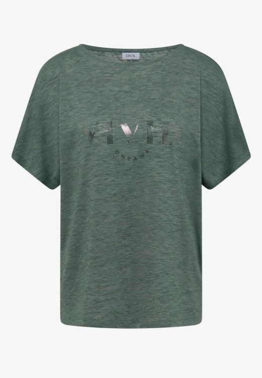 Cecil Linen Optic Dropped Shoulder T-shirt (04.324463/just khaki) - WeekendMode