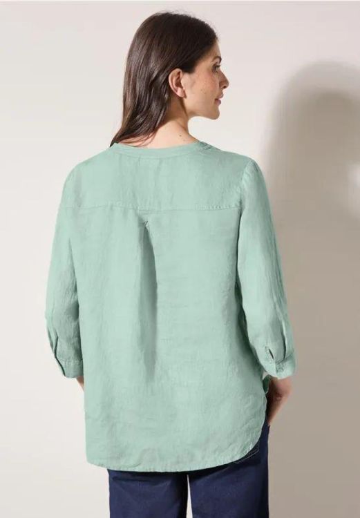 Cecil Linen Solid Blouse (04.345359/ice sage green) - WeekendMode