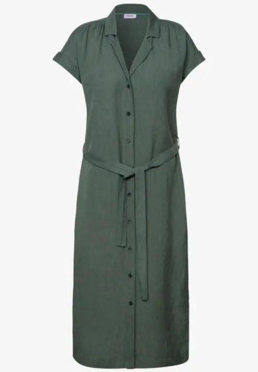 Cecil Linen Solid Dress (04.144331/balmy khaki) - WeekendMode