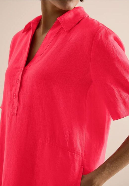 Cecil Linen Solid Dress (04.144746/fresh red) - WeekendMode