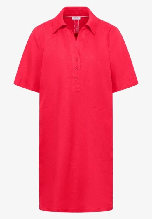 Cecil Linen Solid Dress (04.144746/fresh red) - WeekendMode