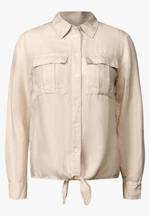 Cecil Linen Solid Knot Blouse (04.345363/pumice beige) - WeekendMode