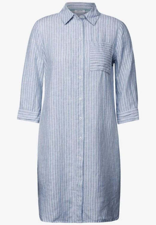 Cecil Linen Stripe Chambray Dress (04.144328/chambray forever blue) - WeekendMode